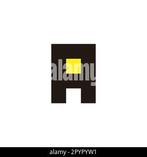 Letter A lamp, square geometric symbol simple logo vector Stock Vector