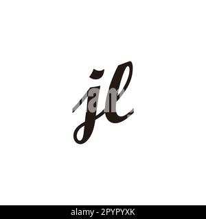 Letter jL connect geometric symbol simple logo vector Stock Vector