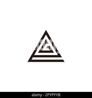 Letter G in e triangle geometric symbol simple logo vector Stock Vector