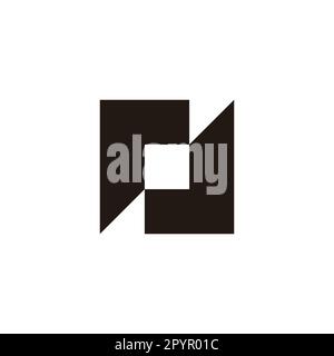 Letter N dot, square geometric symbol simple logo vector Stock Vector