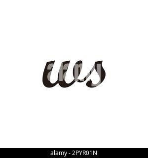 Letter ws connect geometric symbol simple logo vector Stock Vector