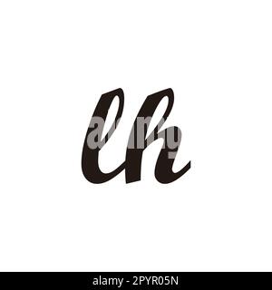 Letter Lh connect geometric symbol simple logo vector Stock Vector