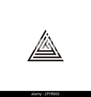 Letter L, j, y and h triangle geometric symbol simple logo vector Stock Vector