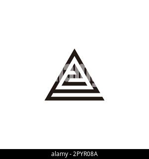 Number 2 in letter e triangle geometric symbol simple logo vector Stock Vector