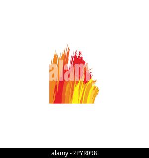 Fires, illustration geometric symbol simple logo vector Stock Vector