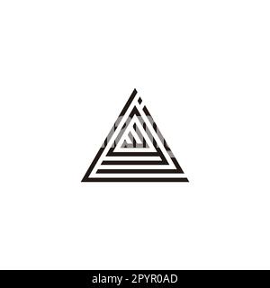 Letter L, j, g and w, triangle geometric symbol simple logo vector Stock Vector