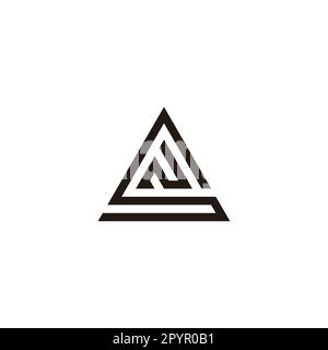Letter N in S triangle geometric symbol simple logo vector Stock Vector