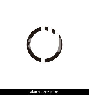 Letter Cj circle geometric symbol simple logo vector Stock Vector