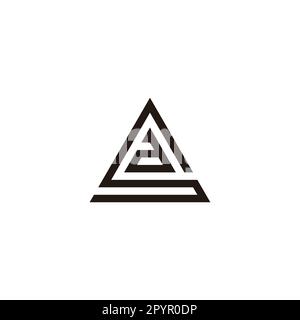 Letter a in S, triangle geometric symbol simple logo vector Stock Vector