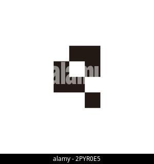 Letter Lq qL L q squares geometric symbol simple logo vector Stock Vector