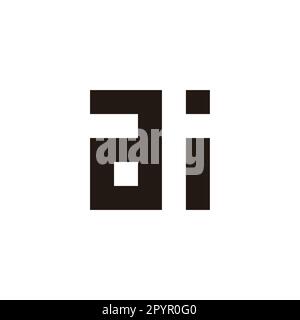 Letter ai square geometric symbol simple logo vector Stock Vector