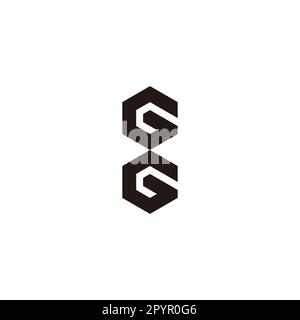 Letter GG, number 8 hexagon geometric symbol simple logo vector Stock Vector