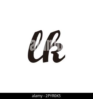 Letter Lk connect geometric symbol simple logo vector Stock Vector