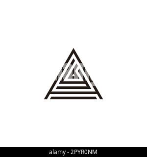 Letter A, y and b triangle geometric symbol simple logo vector Stock Vector