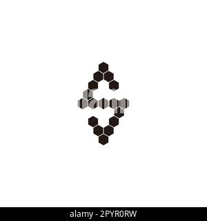 Letter S hexagons, gem geometric symbol simple logo vector Stock Vector