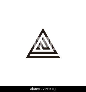 Letter N in e, triangle geometric symbol simple logo vector Stock Vector