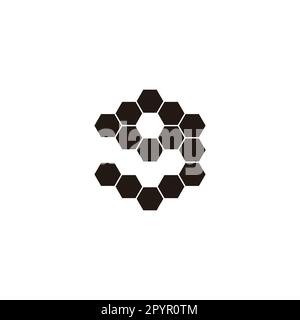 Letter g hexagons, hexagon outline geometric symbol simple logo vector Stock Vector