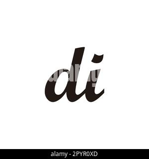 Letter di connect geometric symbol simple logo vector Stock Vector