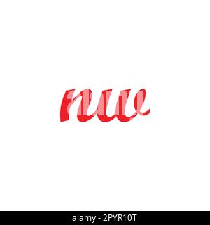 Letter nw connect,  unique geometric symbol simple logo vector Stock Vector
