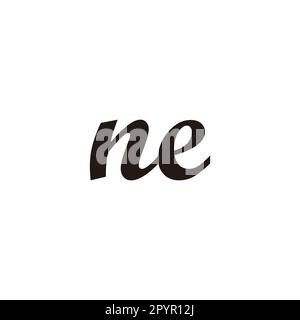 Letter ne connect geometric symbol simple logo vector Stock Vector