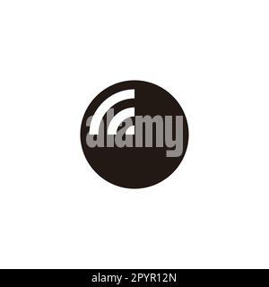 Ball, signal geometric symbol simple logo vector Stock Vector