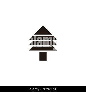 Number 3, pines geometric symbol simple logo vector Stock Vector