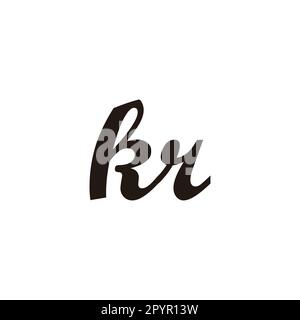 Letter kr connect geometric symbol simple logo vector Stock Vector