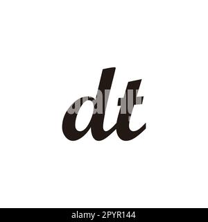 Letter dt connect geometric symbol simple logo vector Stock Vector