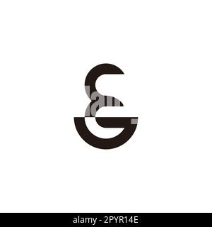 Letter J number 3, curve geometric symbol simple logo vector Stock Vector