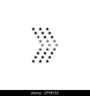 Stars, directions geometric symbol simple logo vector Stock Vector