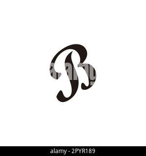 Letter SB BS S B geometric symbol simple logo vector Stock Vector