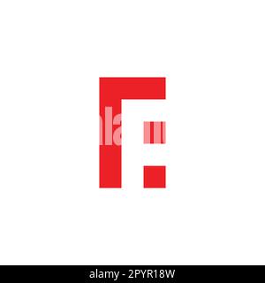 Letter r F and E point geometric symbol simple logo vector Stock Vector