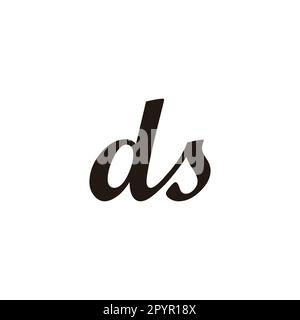 Letter ds connect geometric symbol simple logo vector Stock Vector