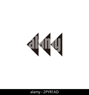 Letter m arrows, left geometric symbol simple logo vector Stock Vector