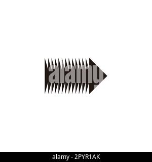 Pointer, arrow, lines geometric symbol simple logo vector Stock Vector