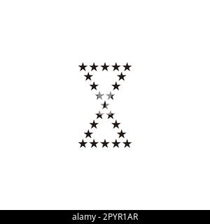 Stars, hourglass geometric symbol simple logo vector Stock Vector