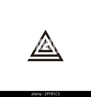 Letter G in g triangle geometric symbol simple logo vector Stock Vector