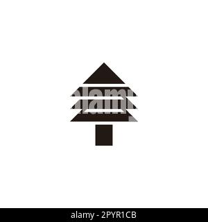 Letter a pines geometric symbol simple logo vector Stock Vector