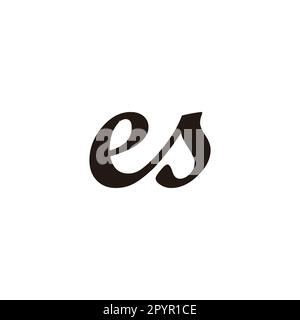 Letter es connect geometric symbol simple logo vector Stock Vector
