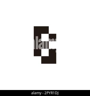 Letter Fj square geometric symbol simple logo vector Stock Vector