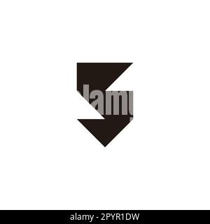 Letter S shield, geometric symbol simple logo vector Stock Vector
