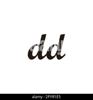 Letter dd geometric symbol simple logo vector Stock Vector