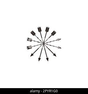 Arrows, pointers geometric symbol simple logo vector Stock Vector