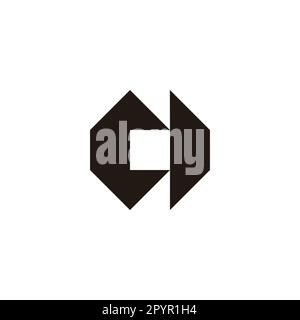 Letter co oc c o point geometric symbol simple logo vector Stock Vector