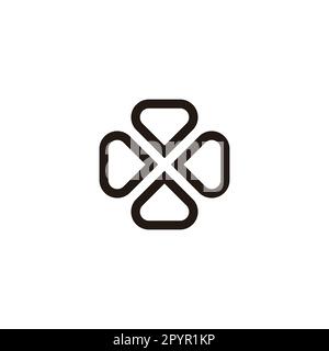 Plus, diamonds geometric symbol simple logo vector Stock Vector
