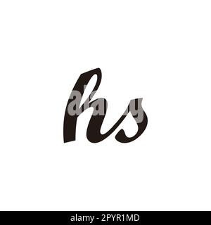 Letter hs connect geometric symbol simple logo vector Stock Vector