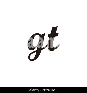 Letter gt connect geometric symbol simple logo vector Stock Vector