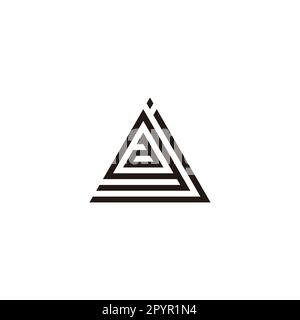 Letter j ,g and a triangle geometric symbol simple logo vector Stock Vector