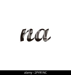 Letter na connect geometric symbol simple logo vector Stock Vector