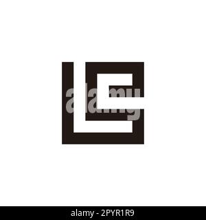 Letter LS square outline geometric symbol simple logo vector Stock Vector